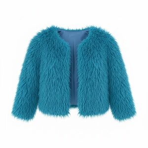 Vintage Fuzzy Midi Jacket Saint Tropez Wear Carole Little Size S 1980/90's